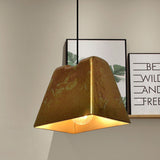 1-Light Brass Finish Hanging Pendant Light With Vintage Style Shade - Ideal For Restaurants / B