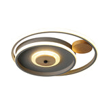 Nordic Acrylic Led Flush Mounted Lamp - Multi - Circle Grey Bedroom Ceiling Fixture 16.5/20.5