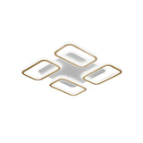 Simplicity Gold Square Acrylic Ceiling Flush Light Led Mount Lighting In Warm/White - 16.5/20.5 Wide