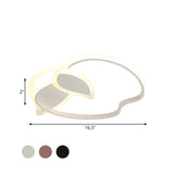 Kids Led Flush Mount Ceiling Lighting With Apple Aluminum Frame - Pink/White/Black Options