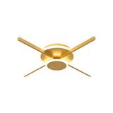 Minimalist Acrylic Led Ceiling Mount Light - Gold 19.5’/24.5’ Wide Bedroom Flush Fixture Warm/White
