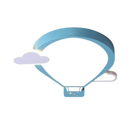 Colorful Hot Air Balloon Ceiling Light - Led Flushmount Lamp In 18’/21.5’ Width