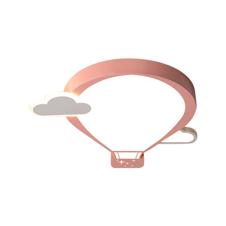 Colorful Hot Air Balloon Ceiling Light - Led Flushmount Lamp In 18/21.5 Width