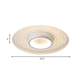 Ultra - Thin Disk Flushmount Led Acrylic Flush Lighting 16.5’/20.5’/24.5’ - White In