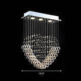 Heart-Shaped Crystal Orb Led Flush Mount Lamp In Chrome - Modern Restaurant Lighting