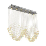 Heart-Shaped Crystal Orb Led Flush Mount Lamp In Chrome - Modern Restaurant Lighting