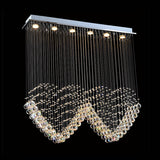 Heart-Shaped Crystal Orb Led Flush Mount Lamp In Chrome - Modern Restaurant Lighting