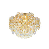 Contemporary Gold Led Crystal Ball Ceiling Flush Mount Light - 16/23.5 Width