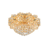 Contemporary Gold Led Crystal Ball Ceiling Flush Mount Light - 16/23.5 Width