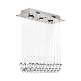 Stylish Crystal Ball Led Flush Light - Contemporary Chrome Ceiling Mount Lamp For Dining Room