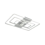 Modern Flush Mount Acrylic Frame With Led Lighting - Rectangle White/Black Warm/White Light