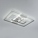 Modern Flush Mount Acrylic Frame With Led Lighting - Rectangle White/Black Warm/White Light