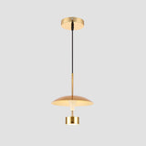 Modern Gold Led Pendant Light For Dining Room - 10/14 Domed Metallic Suspension