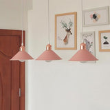 Modernist Conical Suspended Lamp - 1 Light Hanging Fixture In Black/White For Living Room