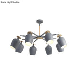 8 - Light Grey Tulip Ceiling Fixture: Sleek Semi Flush Mount Lighting For Living Room