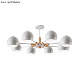 8-Light Modern Metal Spherical Hanging Lamp Chandelier For Living Room