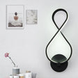 8-Shaped Led Sconce Light Fixture - Black Stylish Acrylic Wall Lighting With Neutral/Warm/White /