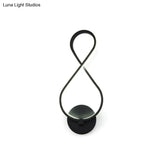 8-Shaped Led Sconce Light Fixture - Black Stylish Acrylic Wall Lighting With Neutral/Warm/White