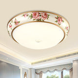 Frosted Glass Dome Led Flush Mount Ceiling Light - Korea Country Style (14/19.5 Diameter) White / 14