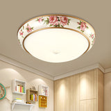 Frosted Glass Dome Led Flush Mount Ceiling Light - Korea Country Style (14/19.5 Diameter)