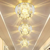 Modern Led Crystal Petal Flush Mount Light Fixture - Warm/White/Multi Color Lighting For Living Room