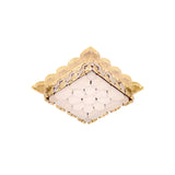 Modern Led Ceiling Mount Square Crystal Flush Light For Hallway With Acrylic Shade