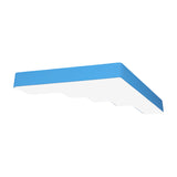 Kids Led Acrylic Flush Mount Ceiling Lamp In Blue/Pink/Yellow With Ladder Design