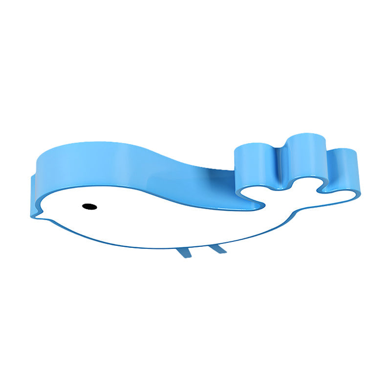 Led Bird-Like Flush Light Fixture With Acrylic Shade - Cartoon Style Blue/Pink/Yellow Finish