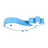 Led Bird-Like Flush Light Fixture With Acrylic Shade - Cartoon Style Blue/Pink/Yellow Finish
