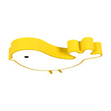 Led Bird-Like Flush Light Fixture With Acrylic Shade - Cartoon Style Blue/Pink/Yellow Finish