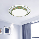 Round Flush Mounted Acrylic Led Ceiling Lamp In Pink/White/Gray Perfect For Bedroom Lighting