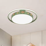 Round Flush Mounted Acrylic Led Ceiling Lamp In Pink/White/Gray Perfect For Bedroom Lighting
