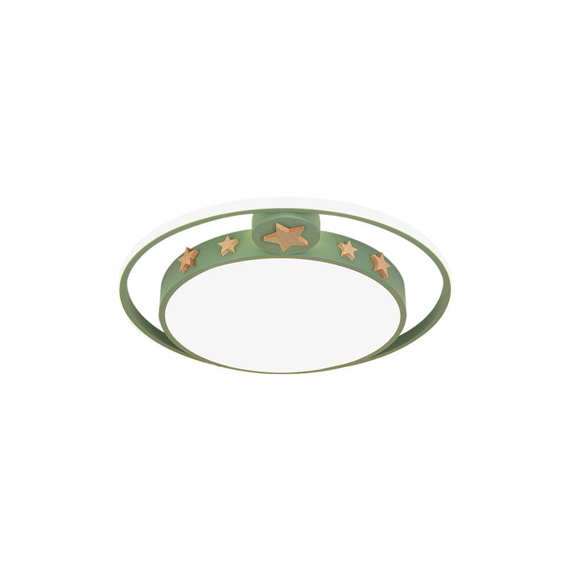 Round Flush Mounted Acrylic Led Ceiling Lamp In Pink/White/Gray Perfect For Bedroom Lighting