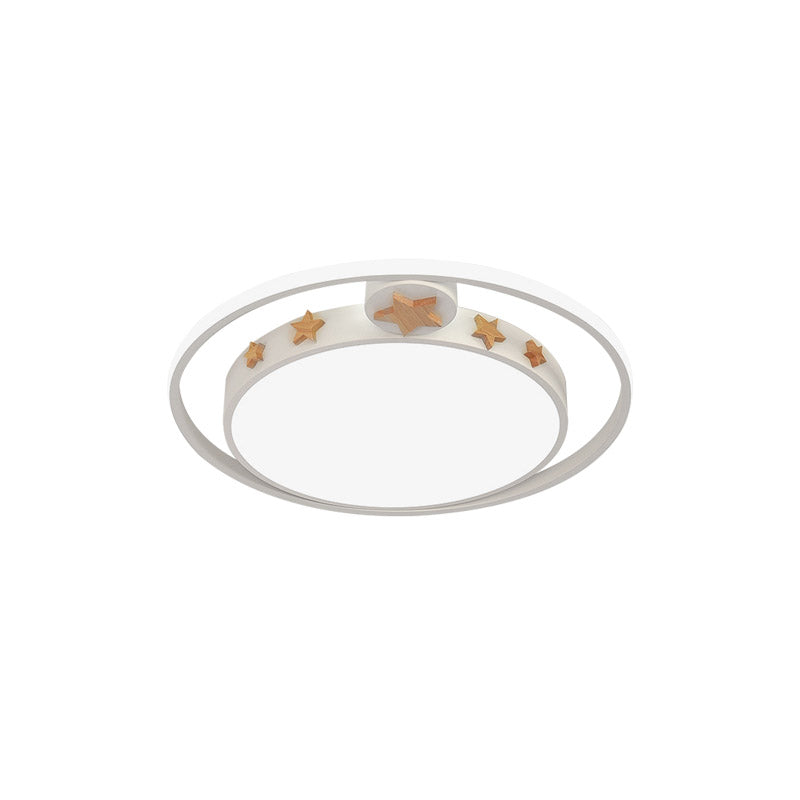 Round Flush Mounted Acrylic Led Ceiling Lamp In Pink/White/Gray Perfect For Bedroom Lighting