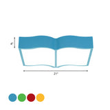 Modern Acrylic Cartoon Led Flush Mount Ceiling Lamp - Red/Yellow/Blue For Living Room Lighting