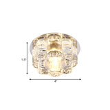 Led Blossom Flush Mount Clear K9 Crystal Ceiling Lamp For Living Room In Multi Color