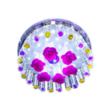 Modern Flush Mount Led Spotlight Crystal Ceiling Lamp - Simple Blossom Design