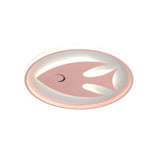 Cartoon Fish/Giraffe Ceiling Light For Nursery - Integrated Led Flushmount Lamp In Pink/Blue Acrylic