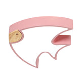 Nordic Led Fish-Shaped Flush Lamp For Bedroom In White/Grey/Pink Acrylic