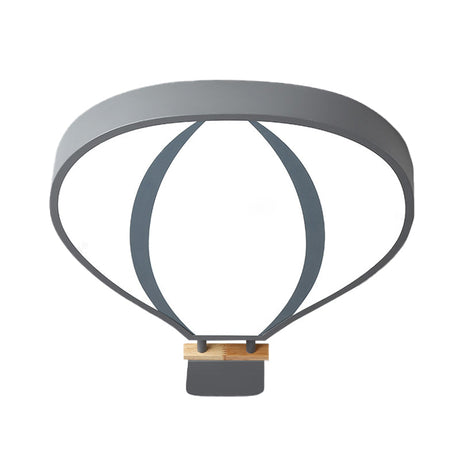 Nordic Led Acrylic Hot Air Balloon Flush Light For Child Bedroom In 3 Stylish Colors