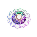 Modern Led Porch Ceiling Flush Mount Light Fixture With Clear Crystal Blossom Design + Ruffle Edge -