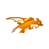 Yellow Led Flush Mount Lamp: Flying Dinosaur Acrylic Ceiling Light With Cartoon Design In Warm/White