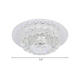 Modern Crystal Flower Hotel Flush Mount Led Ceiling Light Fixture - Layered Design 5.5’/7’ Wide