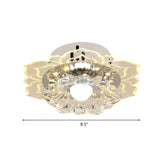 Modern Crystal Led Flush Mount Ceiling Light For Living Room