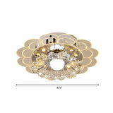 Modern Crystal Led Flush Mount Ceiling Light For Living Room