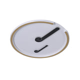 Black/Gold Led Acrylic Shade Ceiling Light For Bedroom - Flushmount Circle Fixture With Warm/White