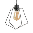 Metal Suspended Light - 1/3-Pack Pentagon Style Indoor Hanging Lamp In Black/Gold Finish Black / 1