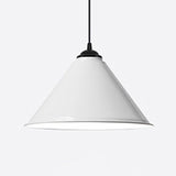 Retro Style Metal Cone Shade Ceiling Light Fixture Black/Gray/White 1-Light Hanging Lamp For Bedroom