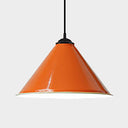 Retro Style Metal Cone Shade Ceiling Light - Black/Gray/White 1 Bedroom Hanging Lamp