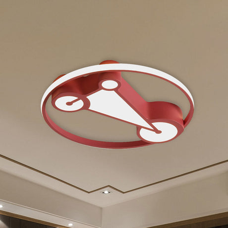 Kids Led Ceiling Lamp In Acrylic Geometry Design - White/Pink/Blue Pink
